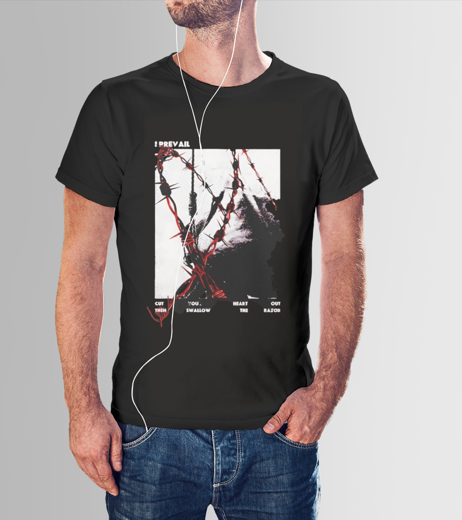 I Prevail Cut Your Heart Out Swallow The Razor Barbed Wire T-Shirt