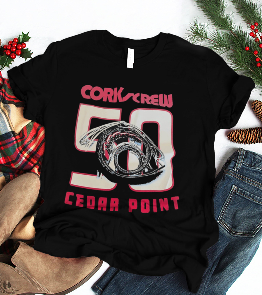 Corkscrew 50 Cedar Point Roller Anniversary T-Shirt
