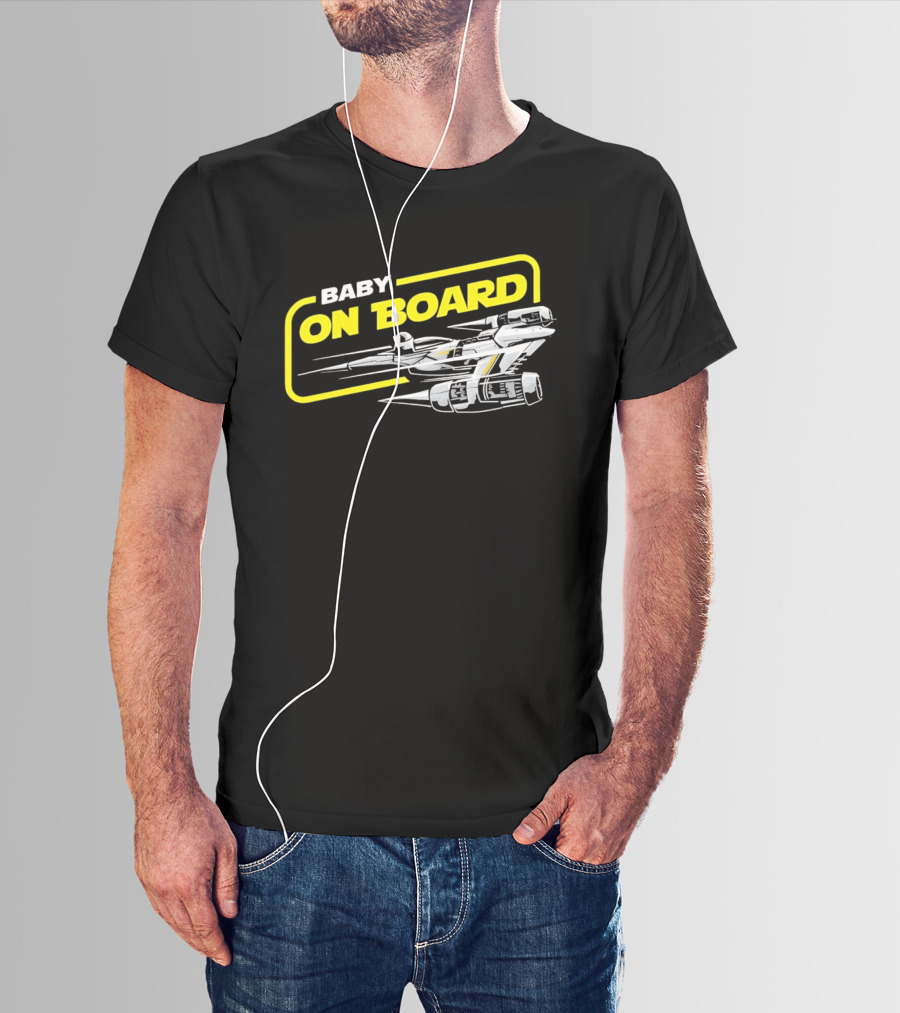 Star Wars Baby On Board X Wing Spaceship T-Shirt