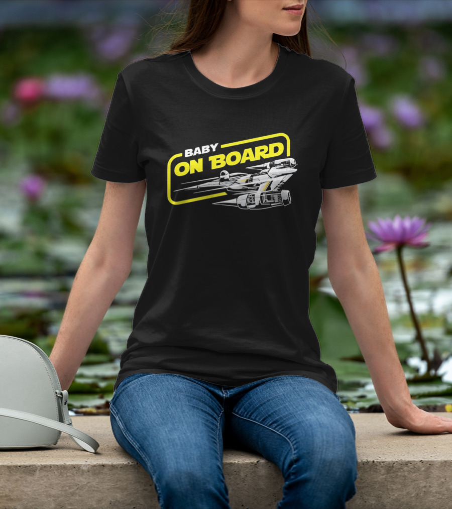 Star Wars Baby On Board X Wing Spaceship T-Shirt