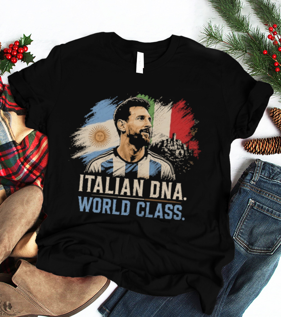 Italian DNA World Class Argentina Flag Soccer Player T-Shirt