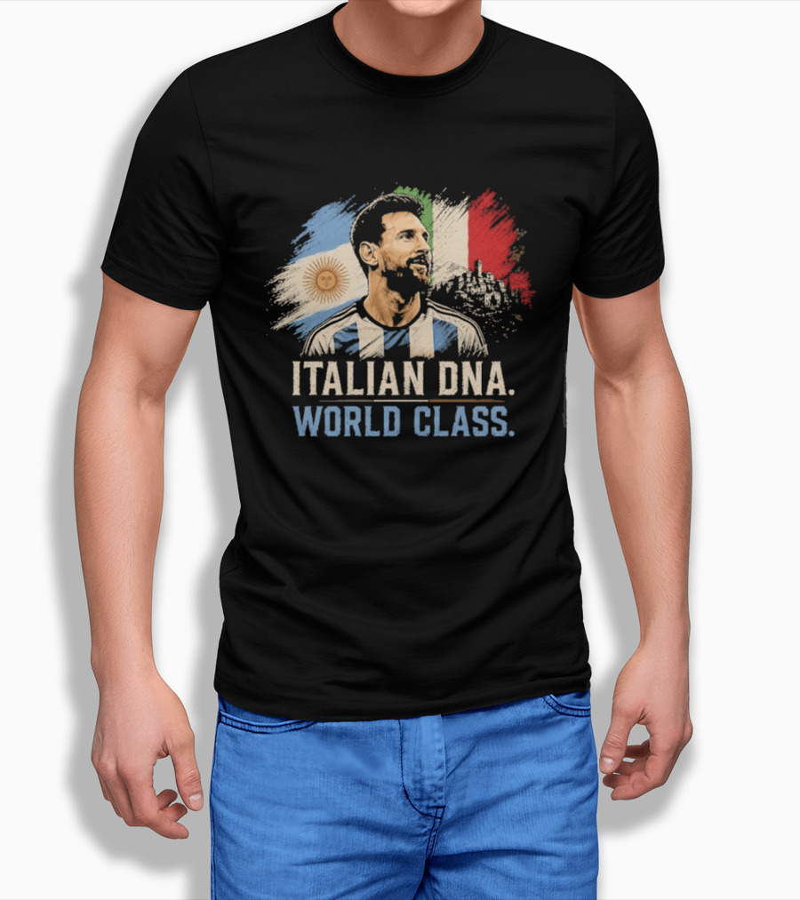 Italian DNA World Class Argentina Flag Soccer Player T-Shirt