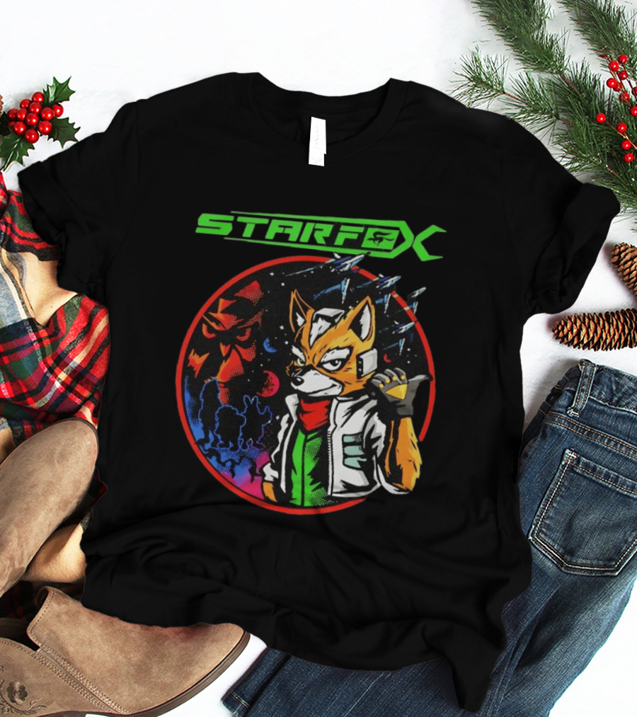 Star Fox Fox McCloud Retro Space Adventure T-Shirt