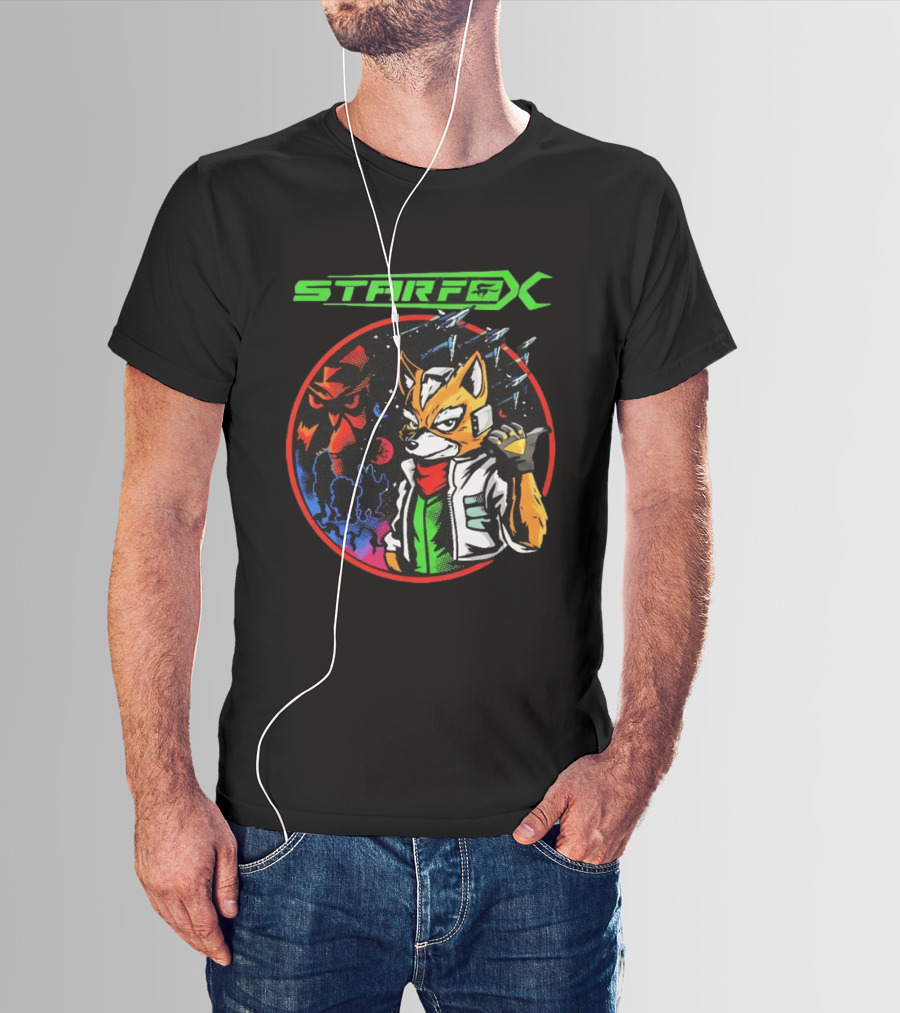 Star Fox Fox McCloud Retro Space Adventure T-Shirt