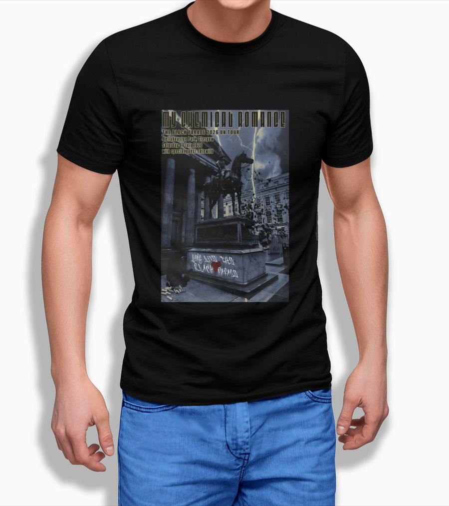 My Chemical Romance The Black Parade 2026 UK Tour Bellahouston Park Glasgow 4 July With Idlewild T-Shirt