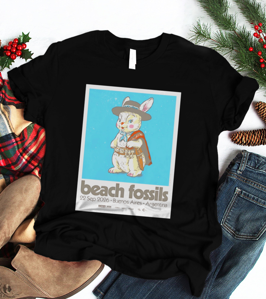 Beach Fossils 22 Sep 2026 Rabbit Poncho Buenos Aires Argentina T-Shirt