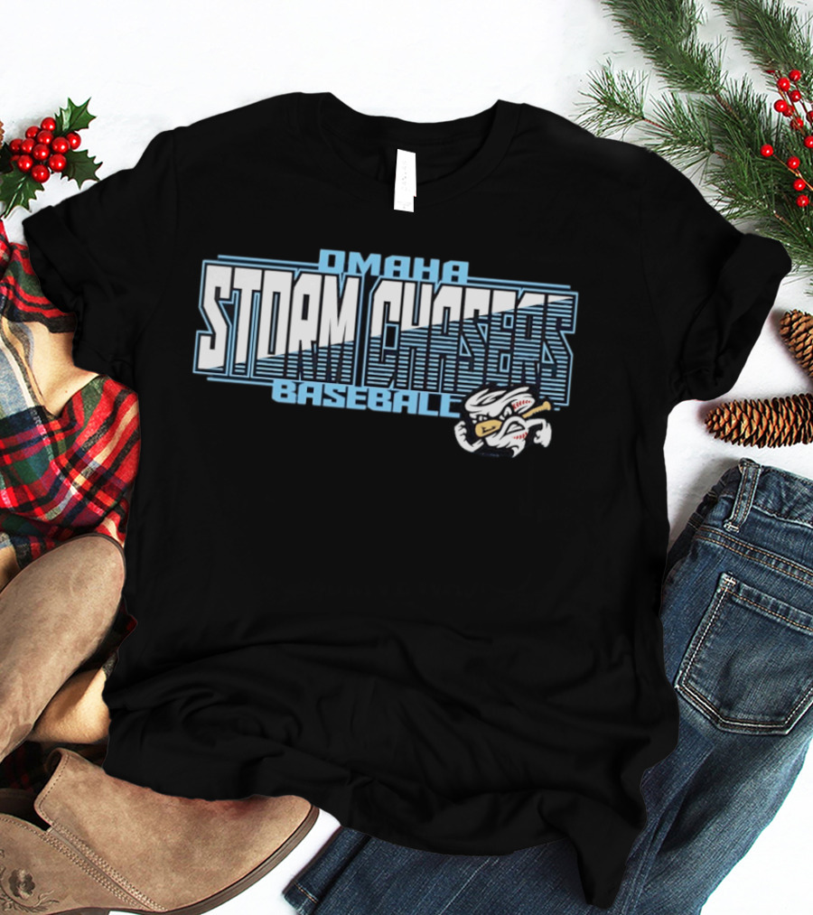 Omaha Storm Chasers Baseball Wordmark With Team T-Shirt