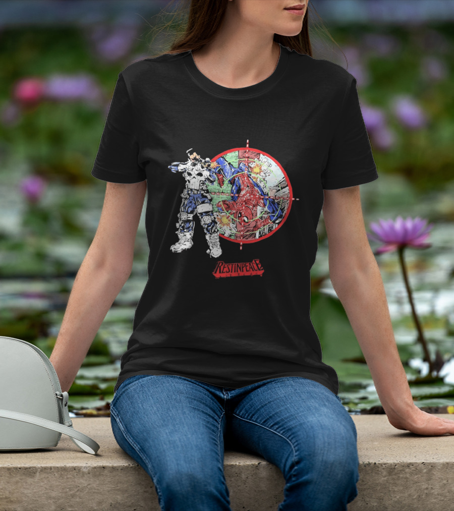 Punisher Crosshairs Spider Man RESTINPEACE T-Shirt