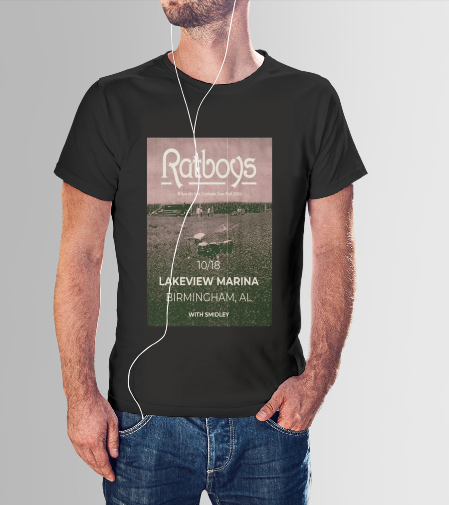 Ratboys When The Sun Explodes Tour Lakeview Marina Birmingham AL 10 18 2026 With Smidley T-Shirt