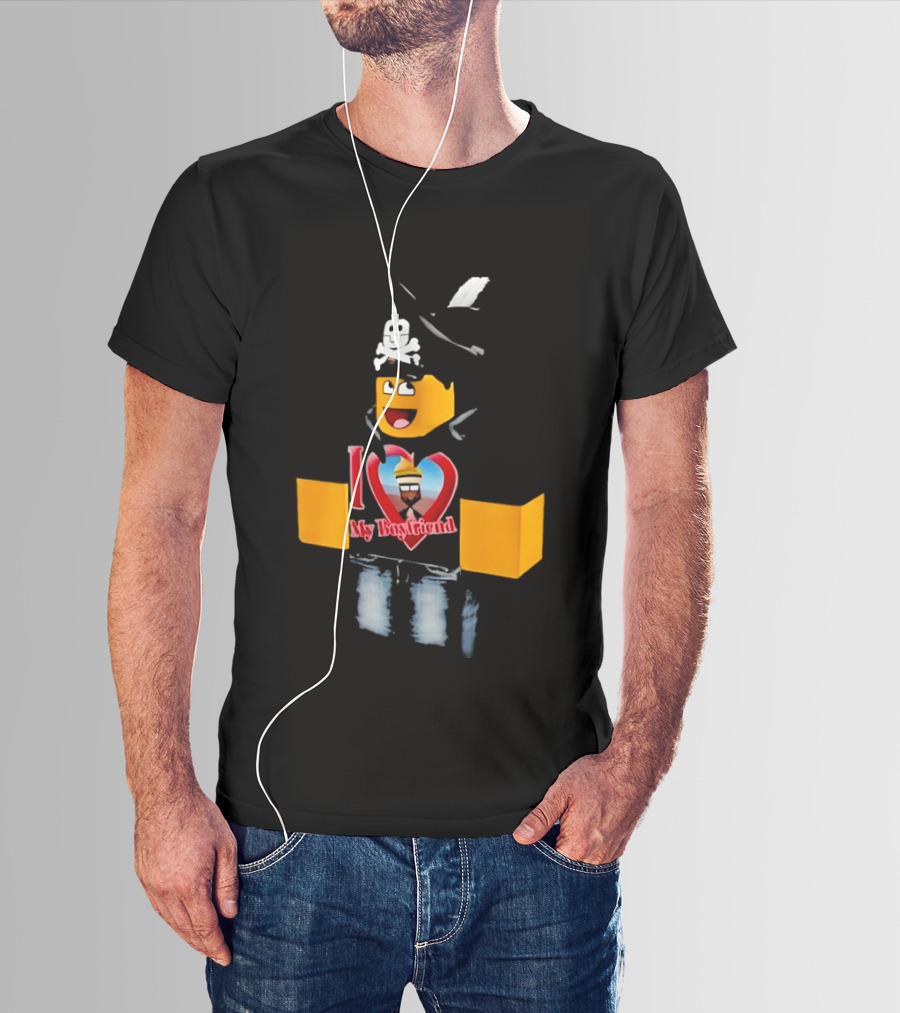 Roblox I Love My Boyfriend Heart Avatar T-Shirt