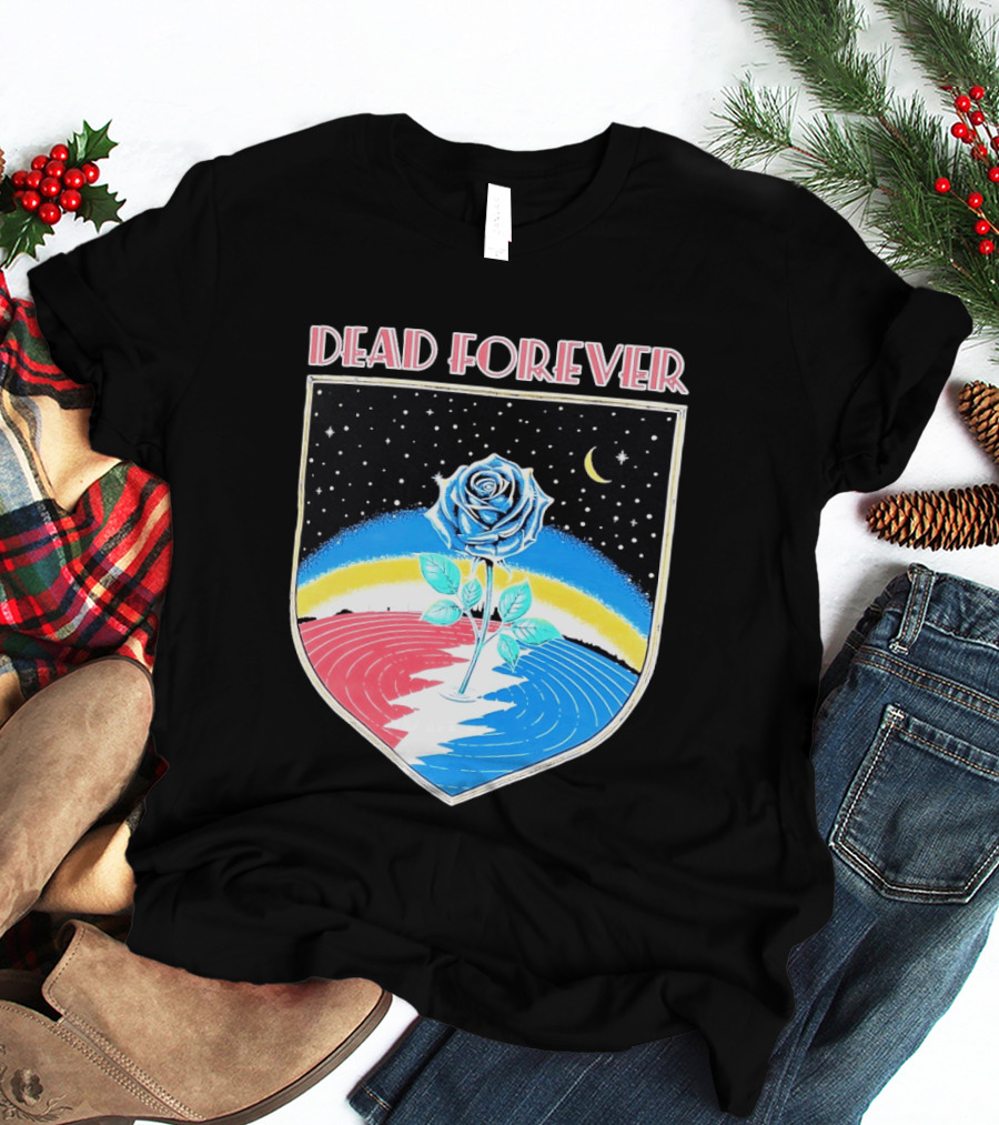 Grateful Dead Forever Rose Skull Rainbow Night Sky Moon Dead60 T-Shirt