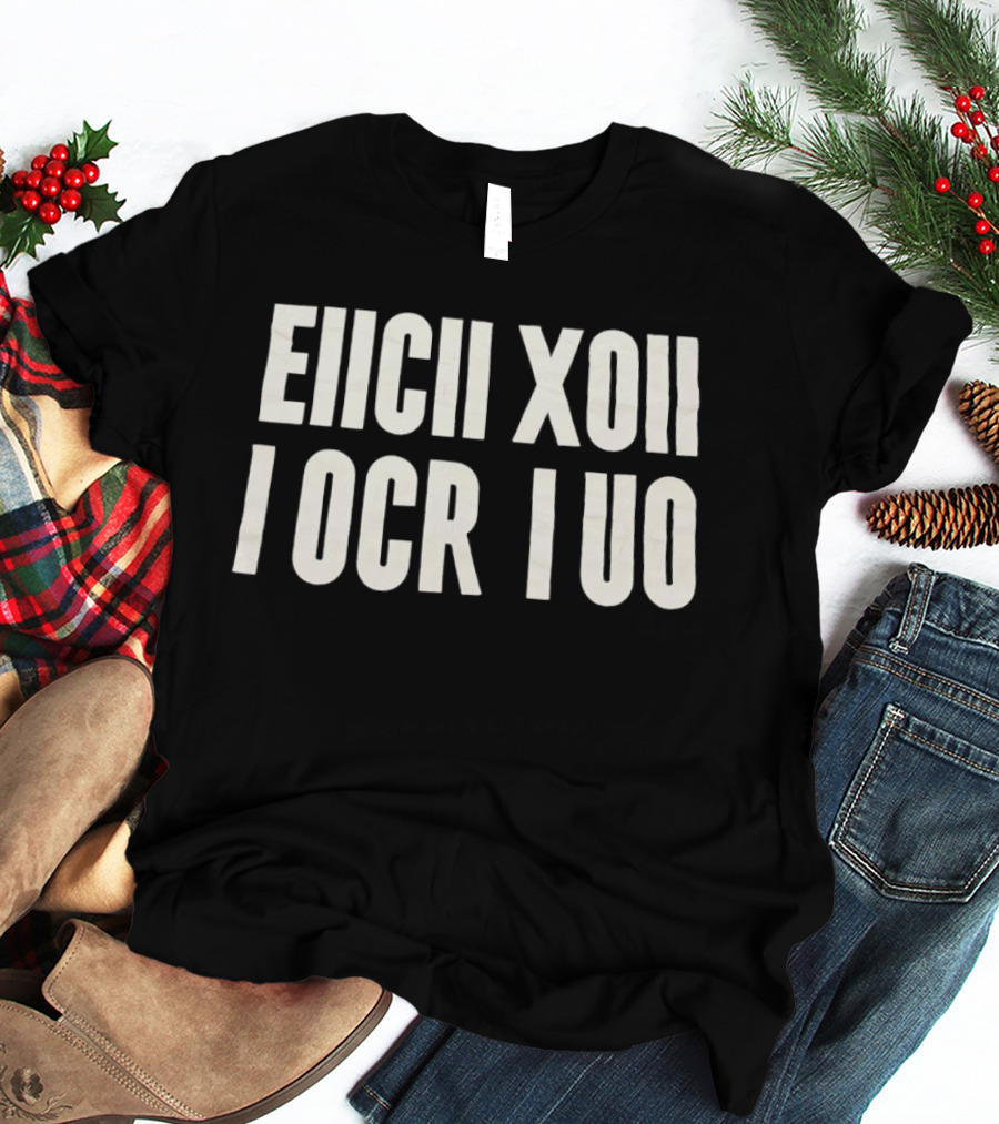 Stencil Block EHCII XII I OCR IUO T-Shirt