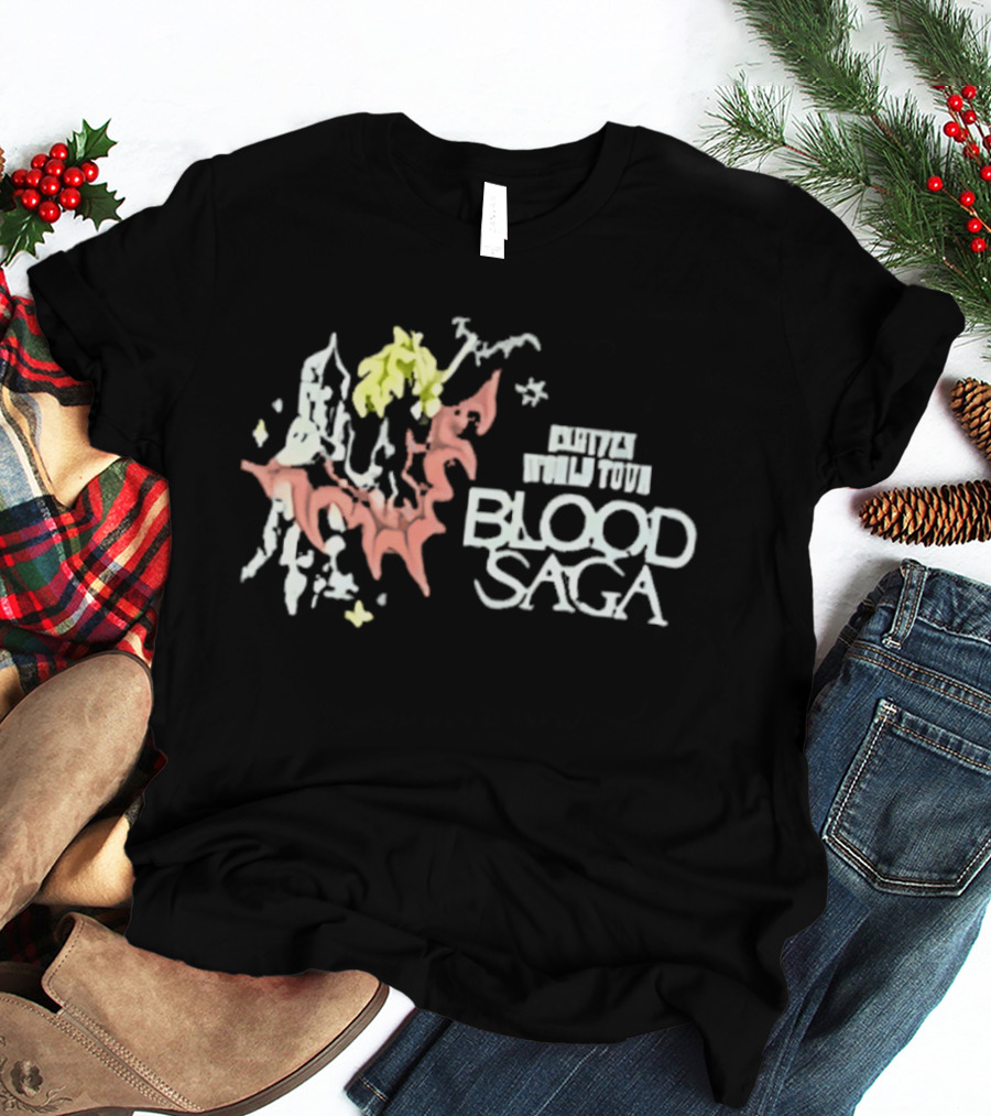 Sunoo Wearing Enhypen Blood Saga World Tour T-Shirt
