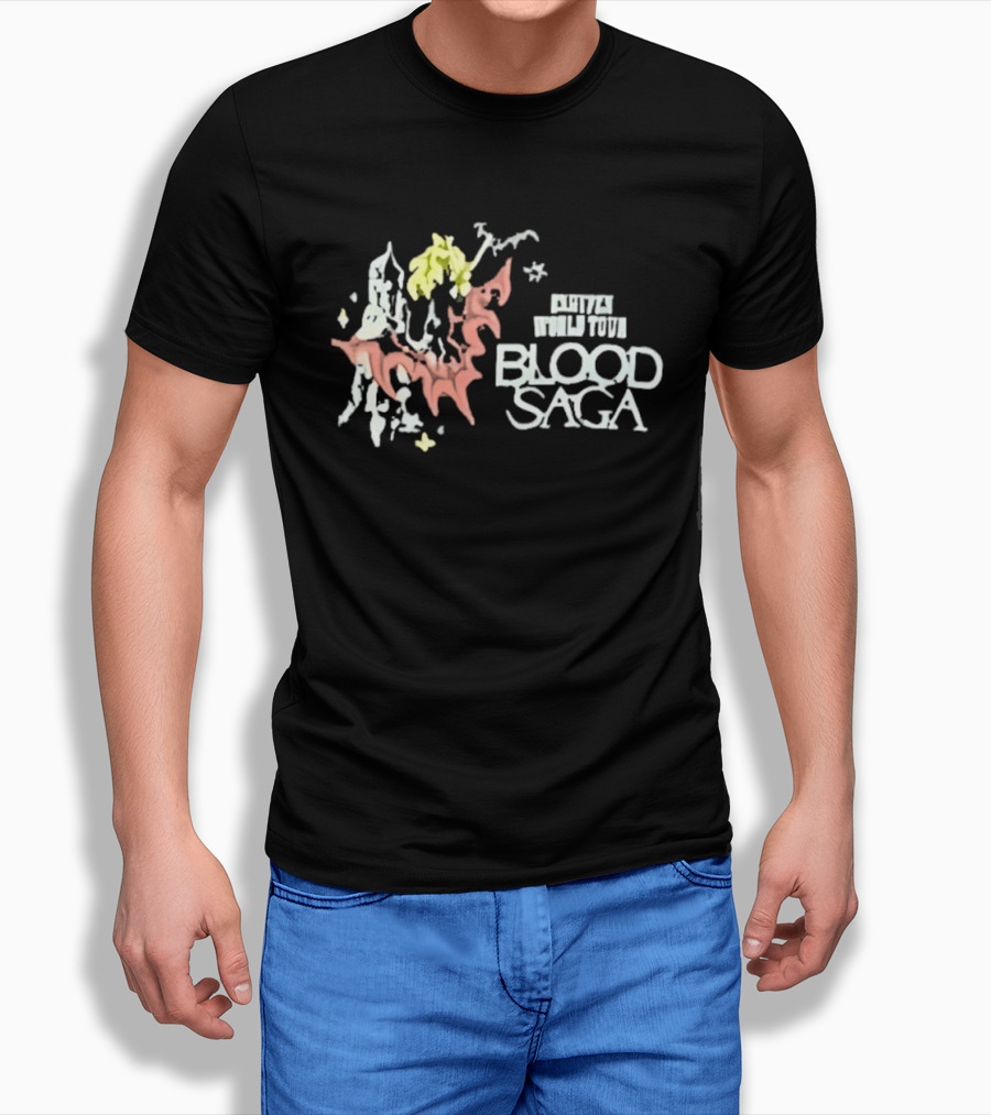 Sunoo Wearing Enhypen Blood Saga World Tour T-Shirt