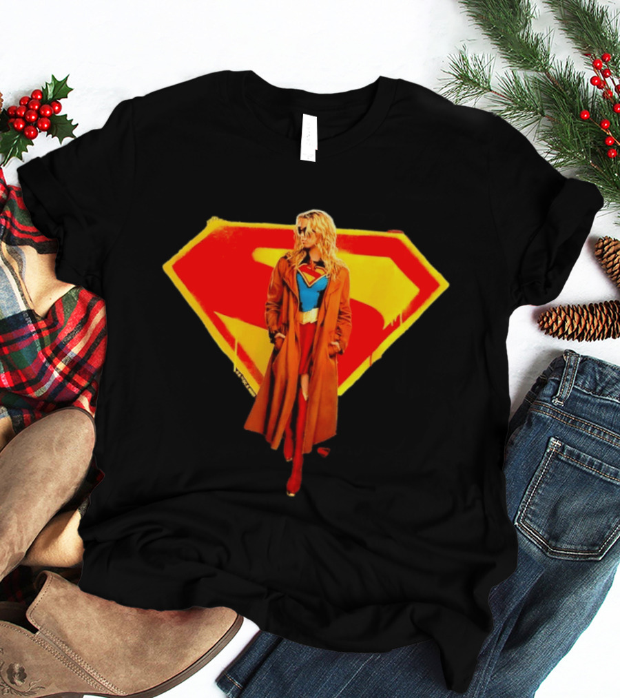 Supergirl 2026 Movie Iconic Superhero Emblem Heroine Coat T-Shirt