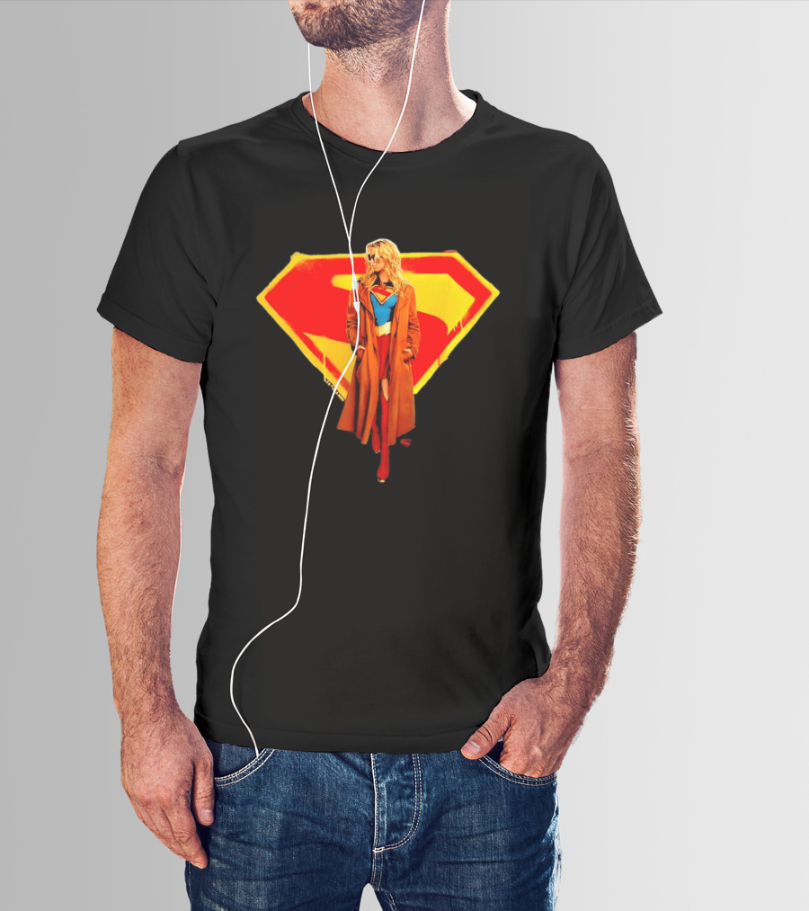 Supergirl 2026 Movie Iconic Superhero Emblem Heroine Coat T-Shirt
