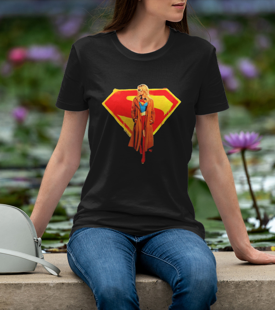 Supergirl 2026 Movie Iconic Superhero Emblem Heroine Coat T-Shirt