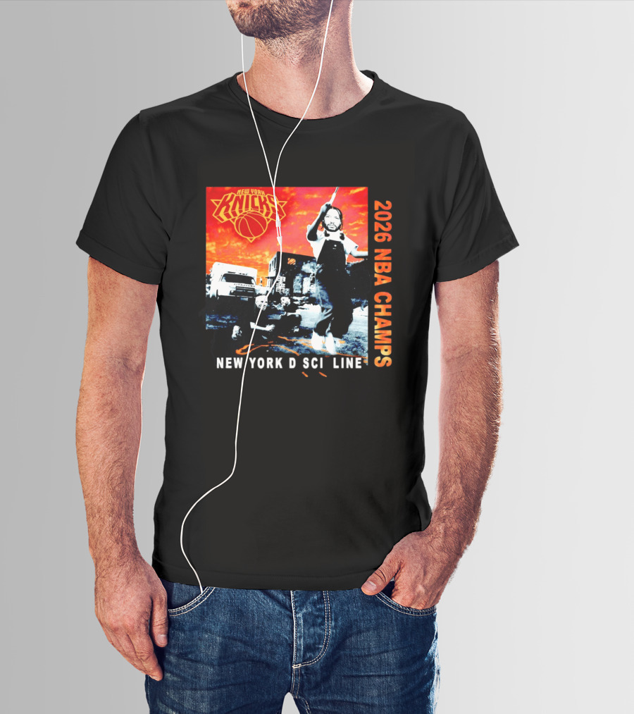 New York Knicks 2026 NBA Champs New York Discipline Rap Album T-Shirt