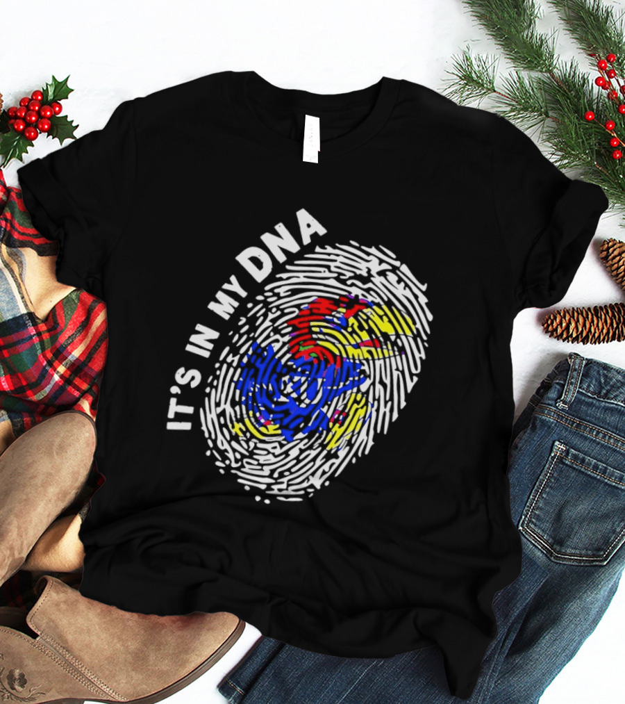 Kansas Jayhawks It's In My DNA Fingerprint T-Shirt