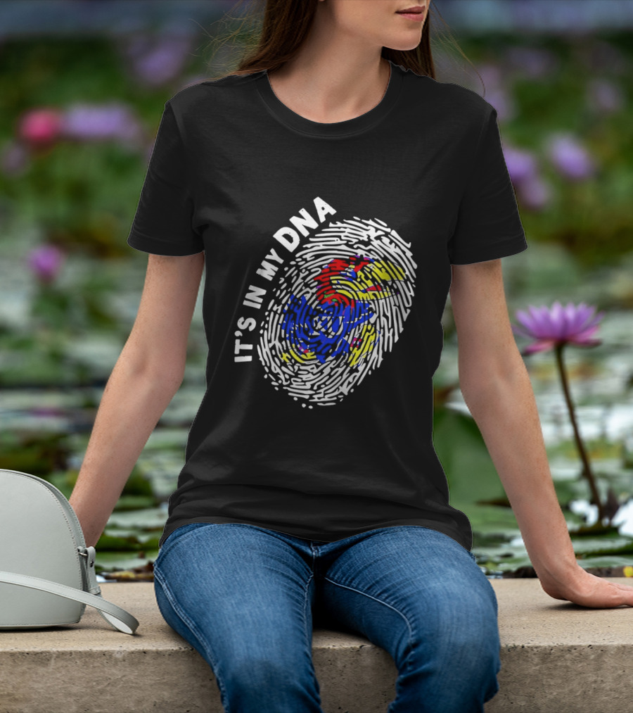 Kansas Jayhawks It's In My DNA Fingerprint T-Shirt