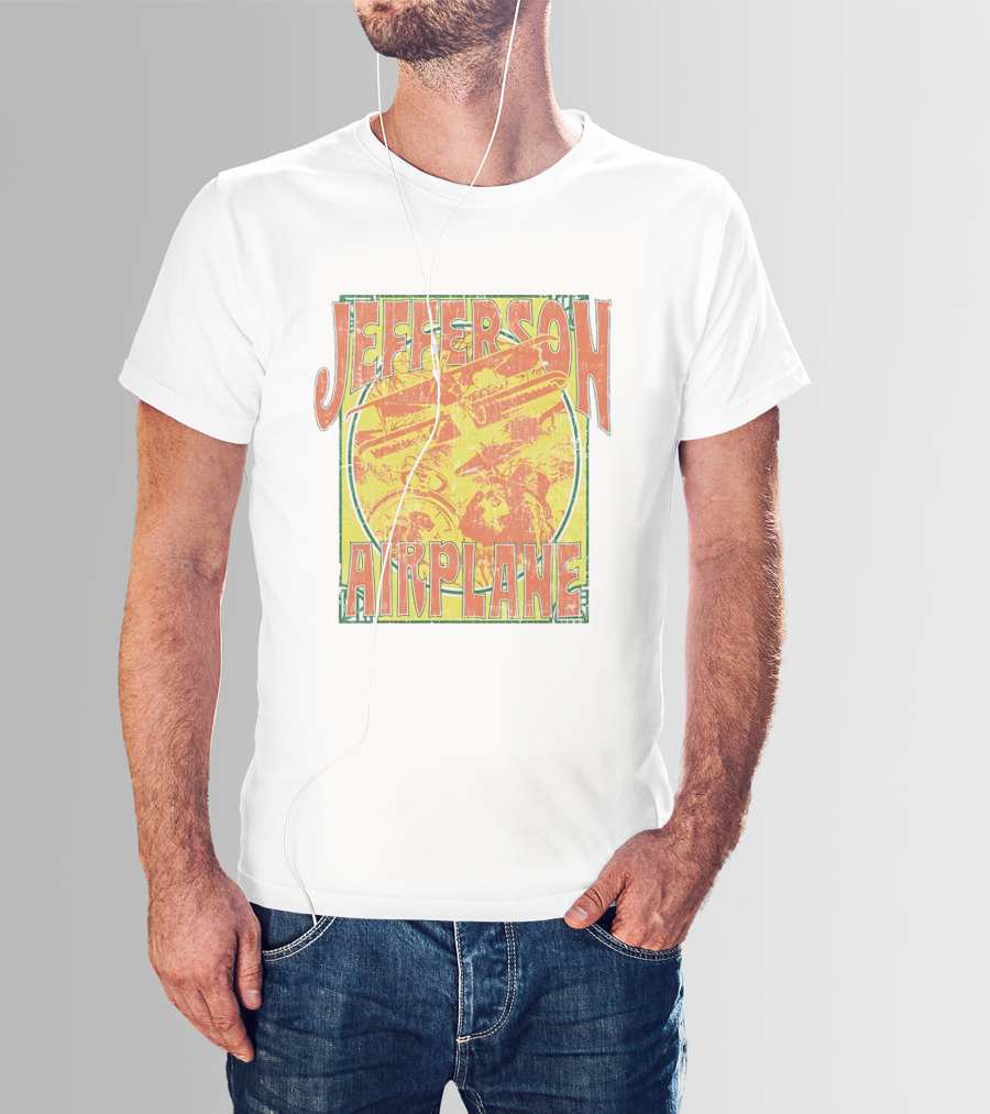 Jefferson Airplane Distressed Vintage Band Art Psychedelic 60s T-Shirt