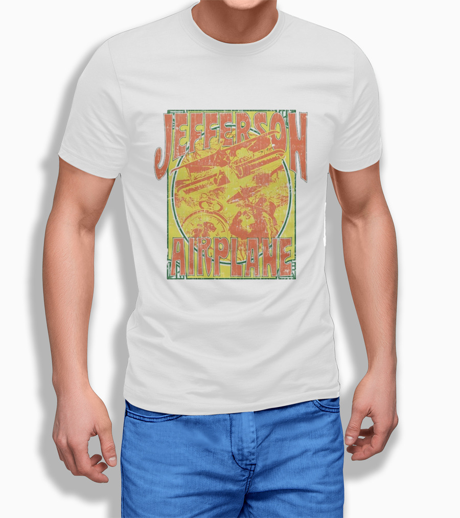 Jefferson Airplane Distressed Vintage Band Art Psychedelic 60s T-Shirt