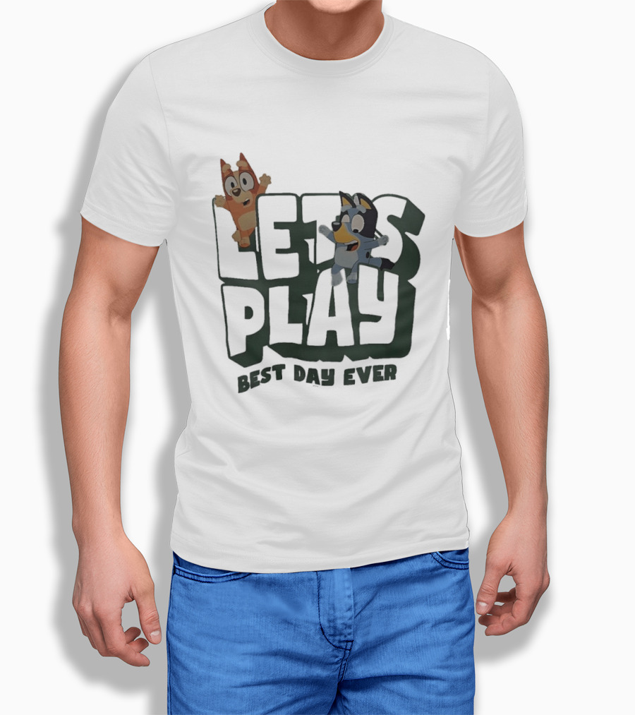 Bluey And Bingo Let's Play Best Day Ever T-Shirt