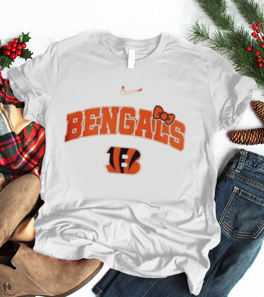 Nike Bengals Hello Kitty Bow Collaboration T-Shirt