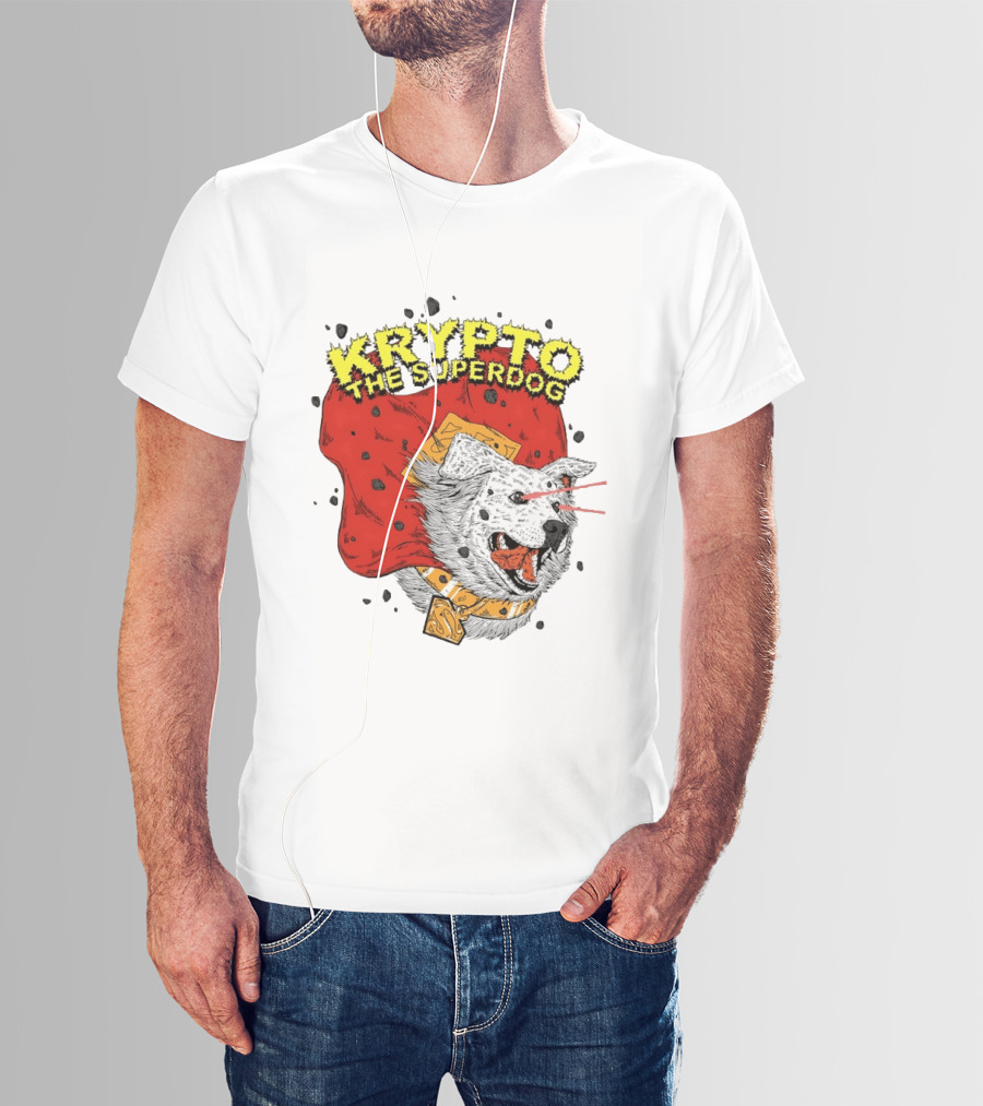 Krypto The Superdog DC Comics Superman Cape Laser Eyes T-Shirt