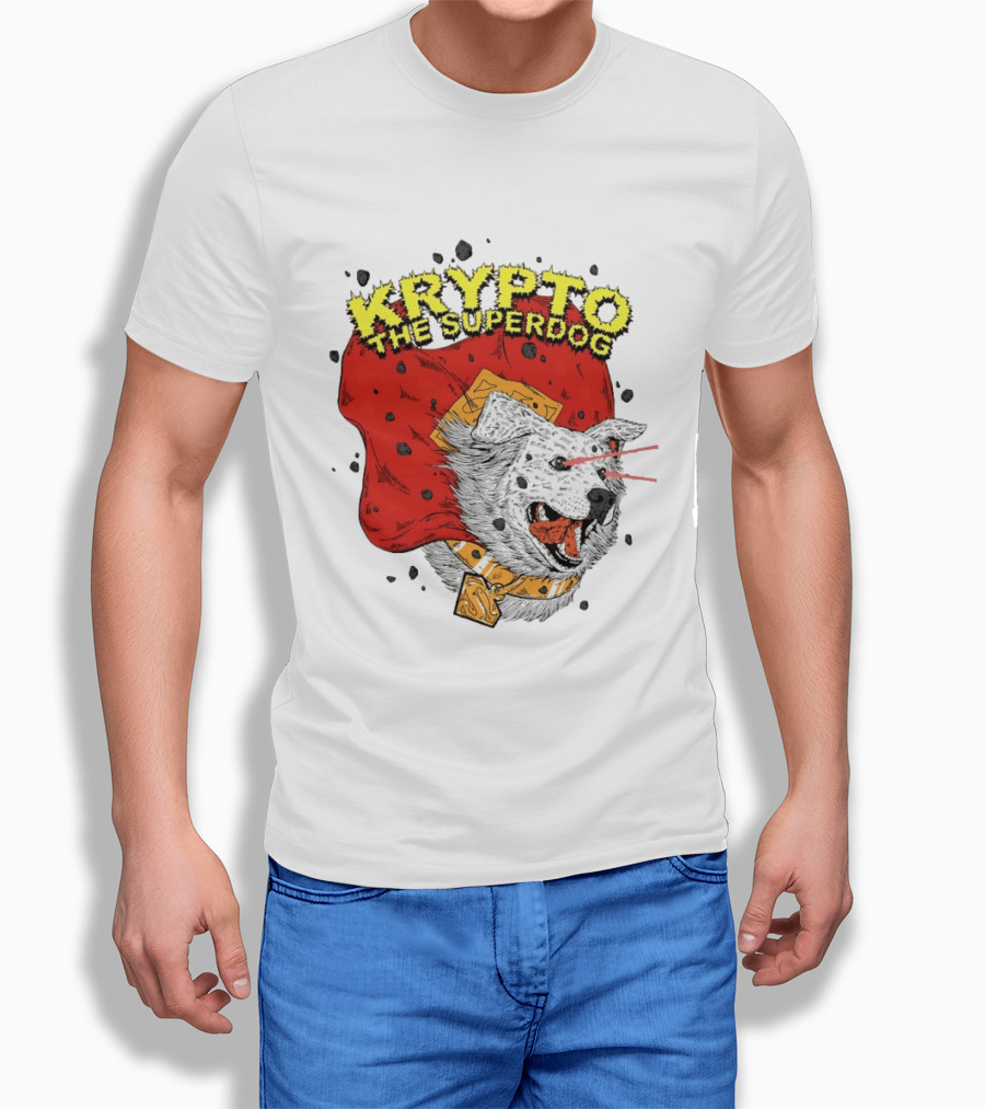 Krypto The Superdog DC Comics Superman Cape Laser Eyes T-Shirt