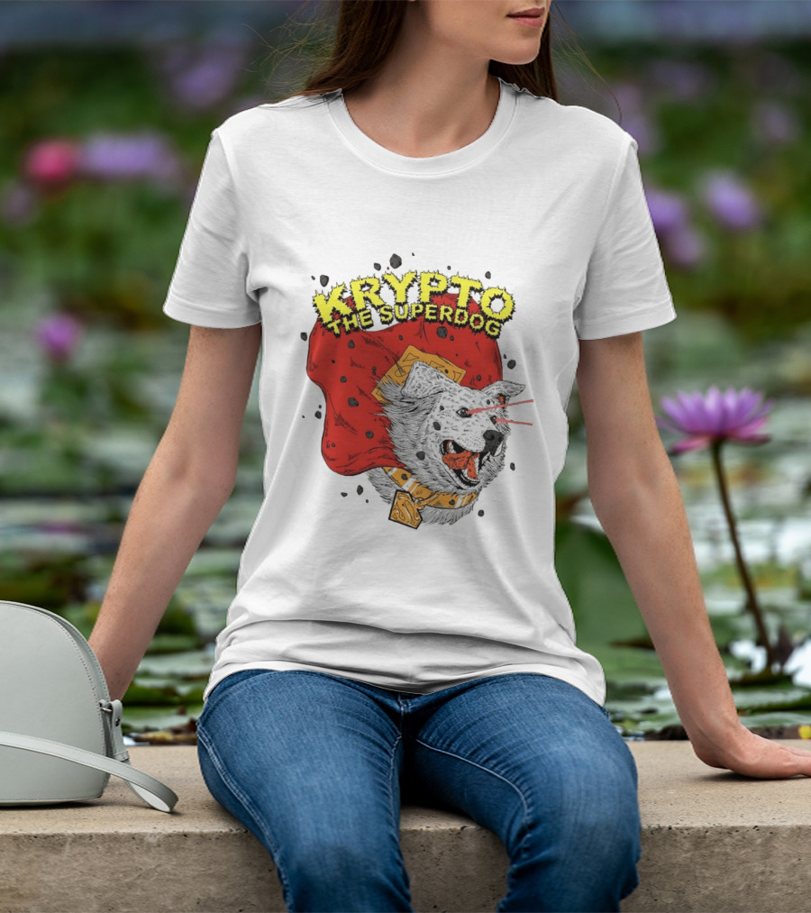 Krypto The Superdog DC Comics Superman Cape Laser Eyes T-Shirt