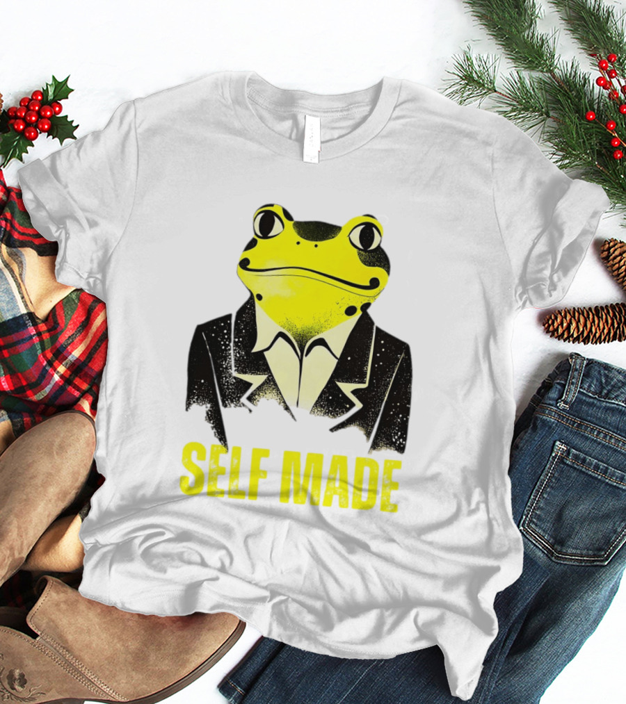 Frog In Business Suit Self Made T-Shirt