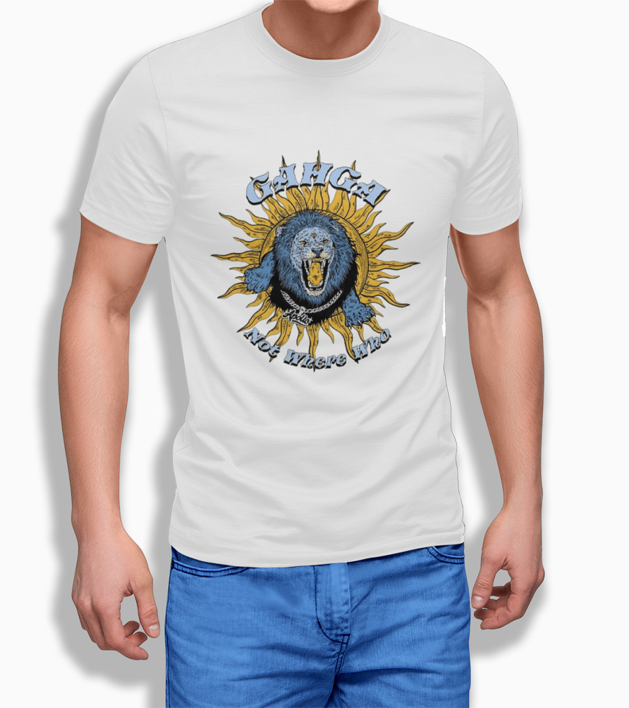 Ganga Three Eyed Lion Sunburst Apollo Not Where Who T-Shirt