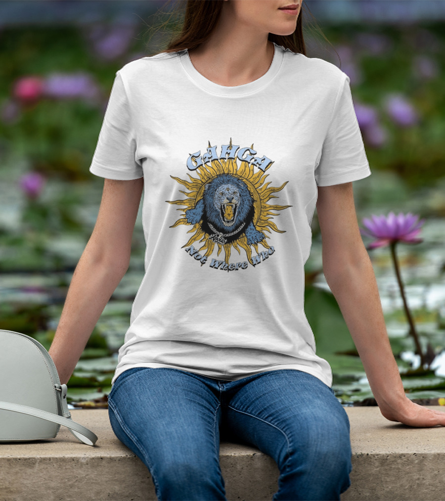 Ganga Three Eyed Lion Sunburst Apollo Not Where Who T-Shirt