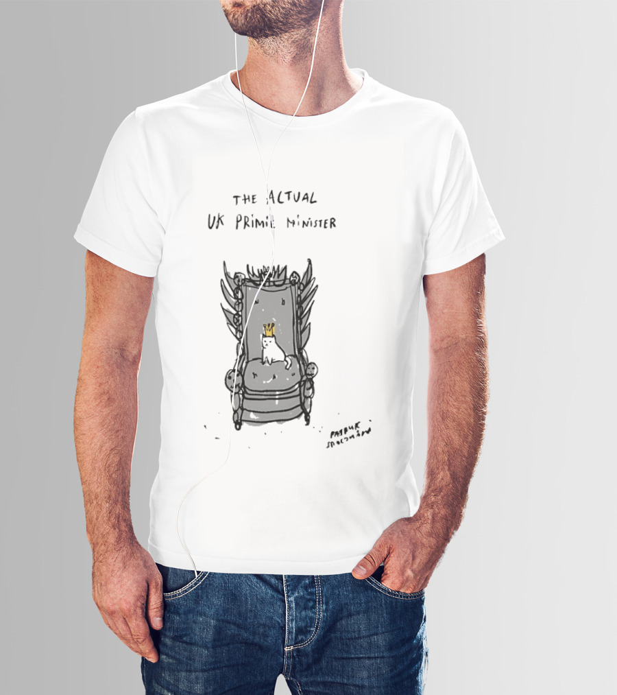 The Actual UK Prime Minister King Of Cat Throne Andrew Stevenson T-Shirt
