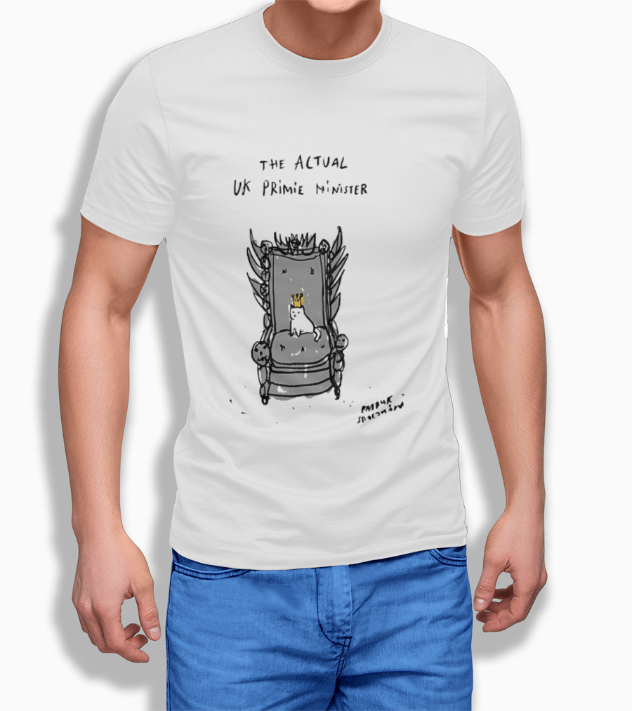 The Actual UK Prime Minister King Of Cat Throne Andrew Stevenson T-Shirt