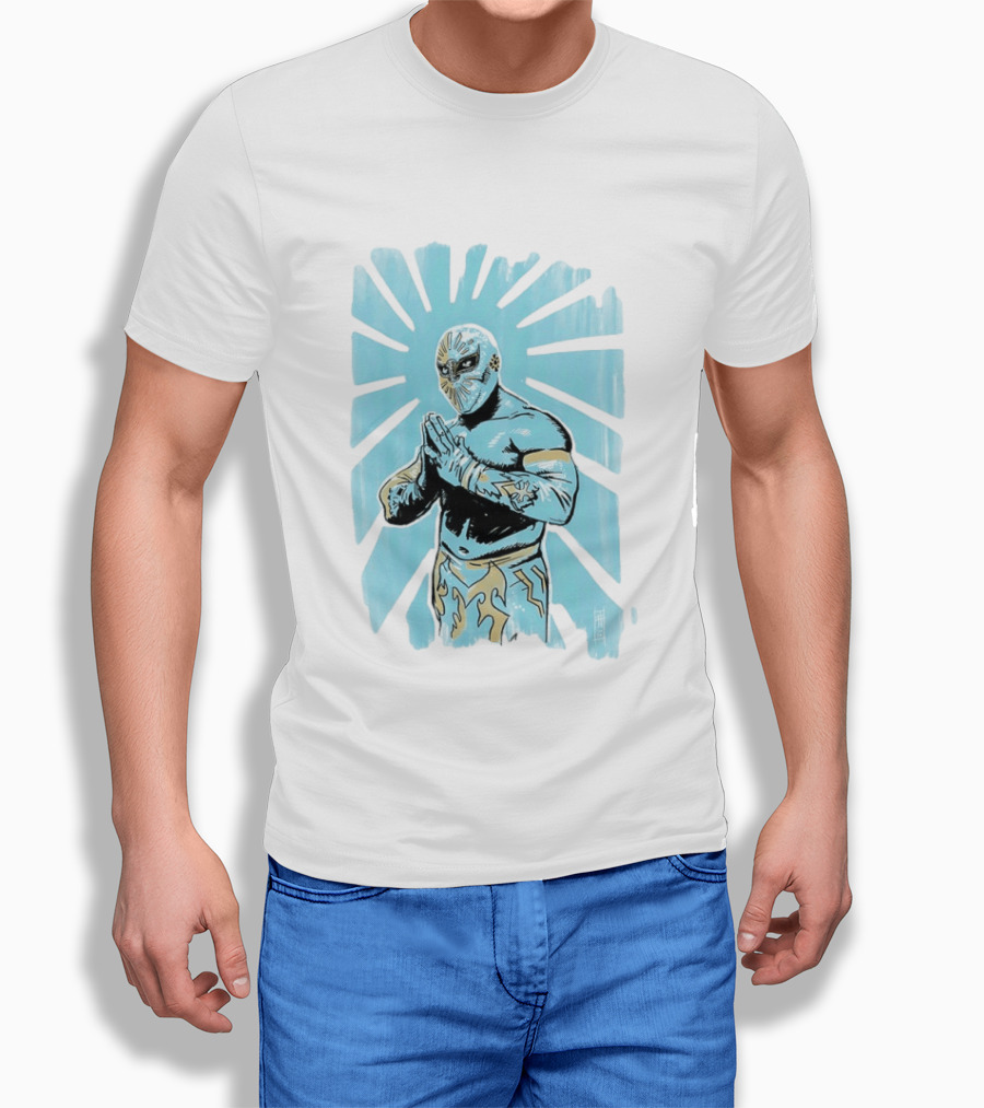 Místico Lucha Libre Wrestler CMLL Wrestling Masked Starburst T-Shirt