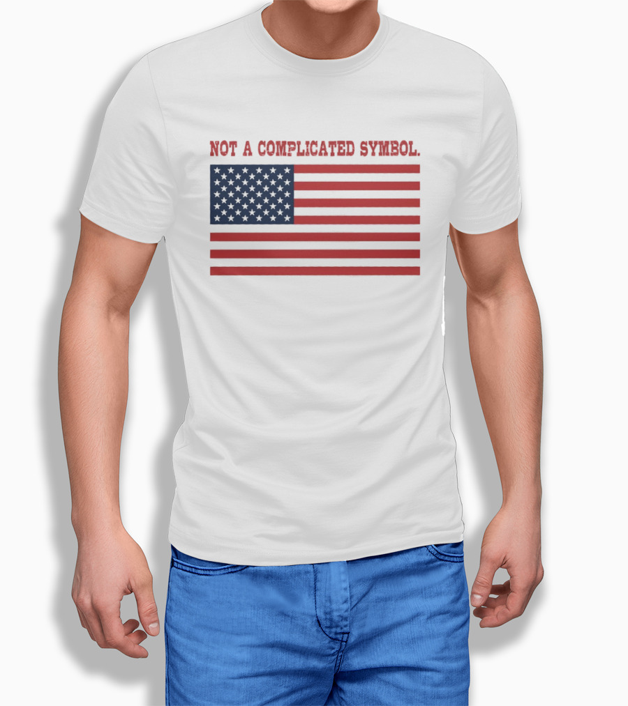 Not A Complicated Symbol United States Flag T-Shirt