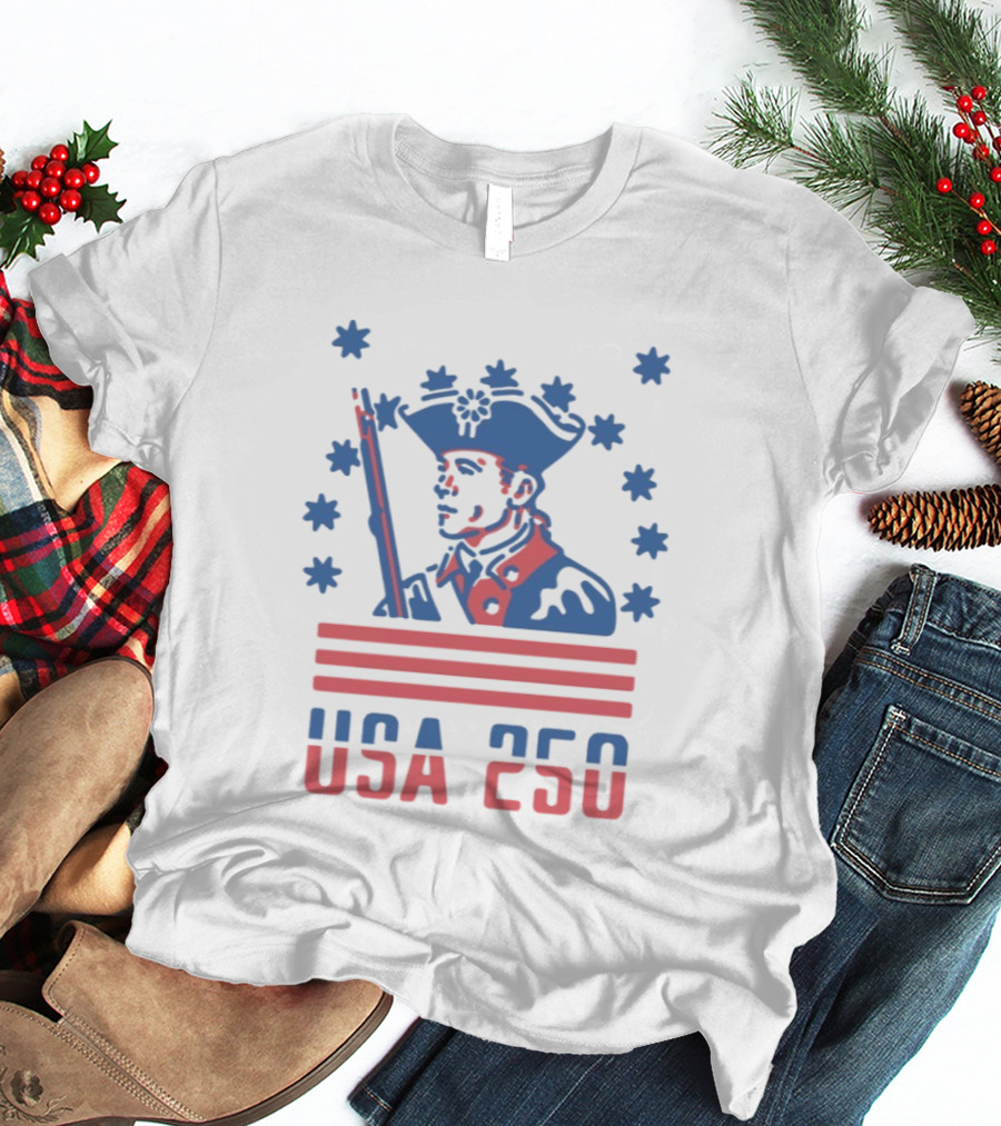 USA 250 American Revolutionary War Soldier Stars And Stripes T-Shirt