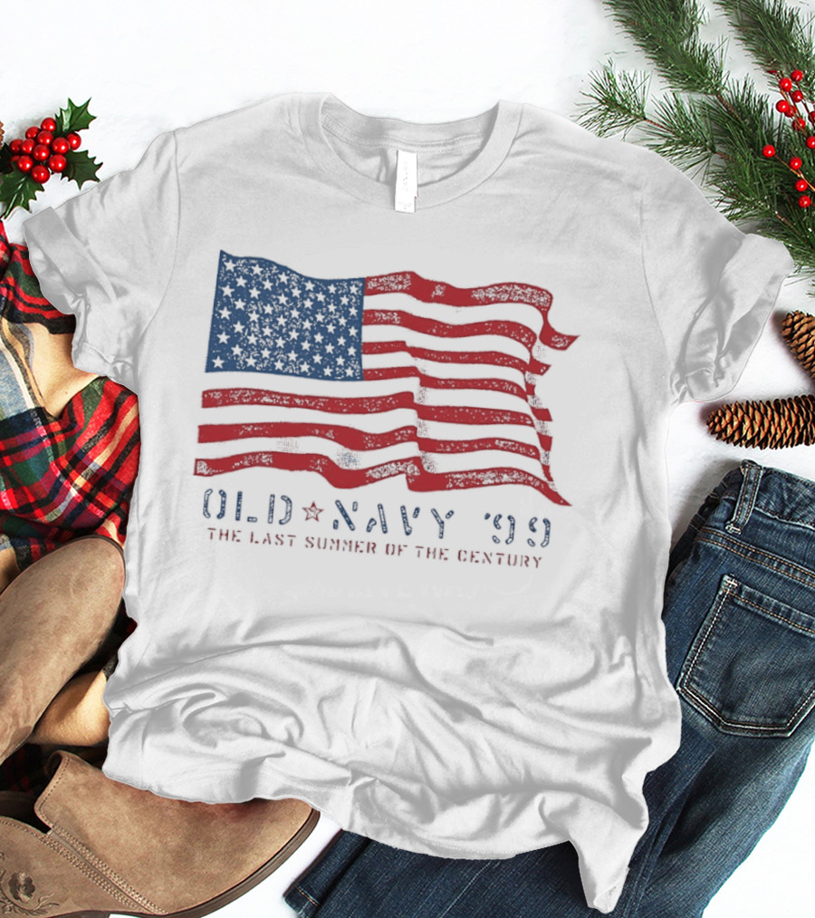 Old Navy 99 American Flag The Last Summer Of The Century T-Shirt