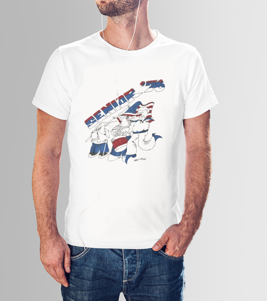 Senior 76 Brad Mccoll 1976 Bicentennial Celebration T-Shirt