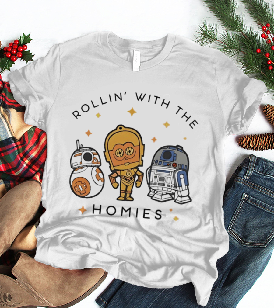 BB 8 C 3PO R2 D2 Rollin' With The Homies T-Shirt