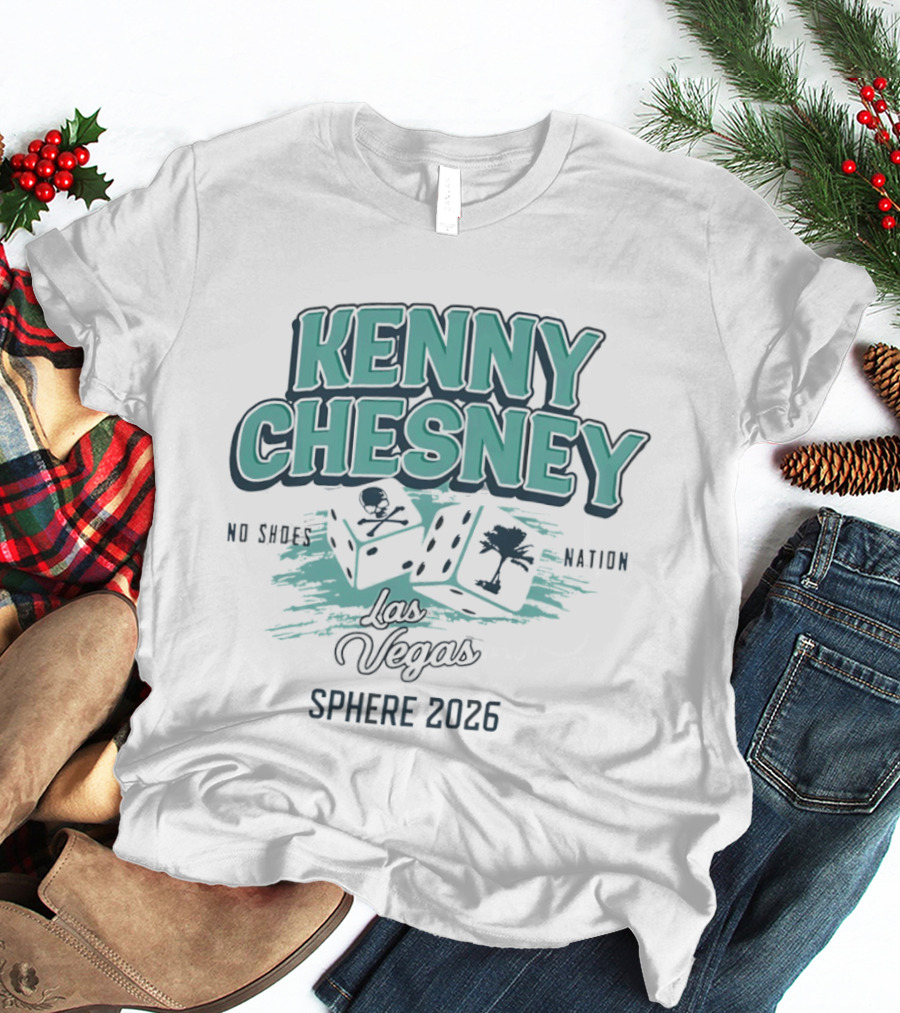 Kenny Chesney No Shoes Nation Las Vegas Sphere 2026 Poker Dice T-Shirt