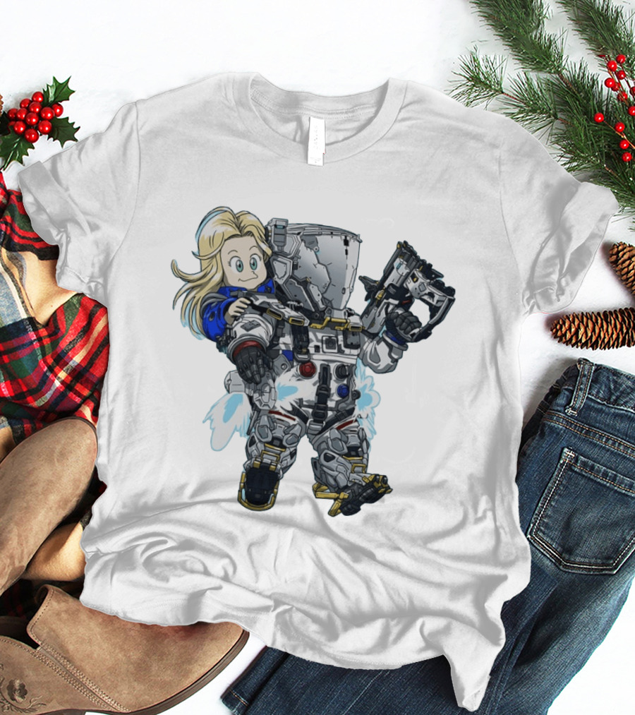 Android 18 Chibi And Titanfall Pilot Fusion Dragon Ball Z T-Shirt