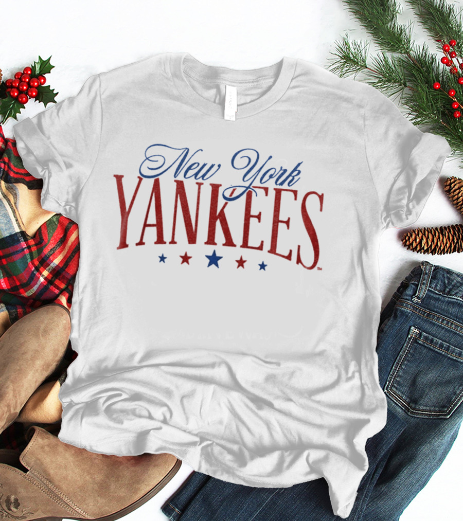 New York Yankees Patriotic 4th Of July American Flag Yankees Stars T-Shirt