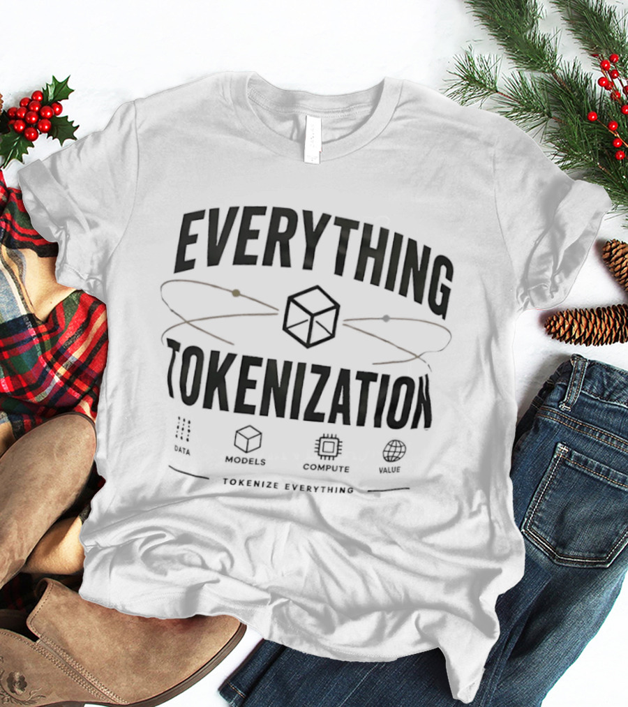 Everything Tokenization Cube Graphic Tokenize Everything T-Shirt