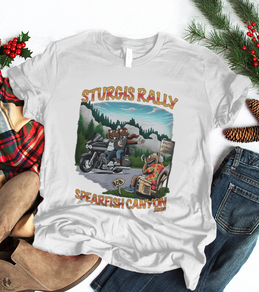 Sturgis Rally 2020 Squirrels Riding Motorcycle Spearfish Canyon T-Shirt
