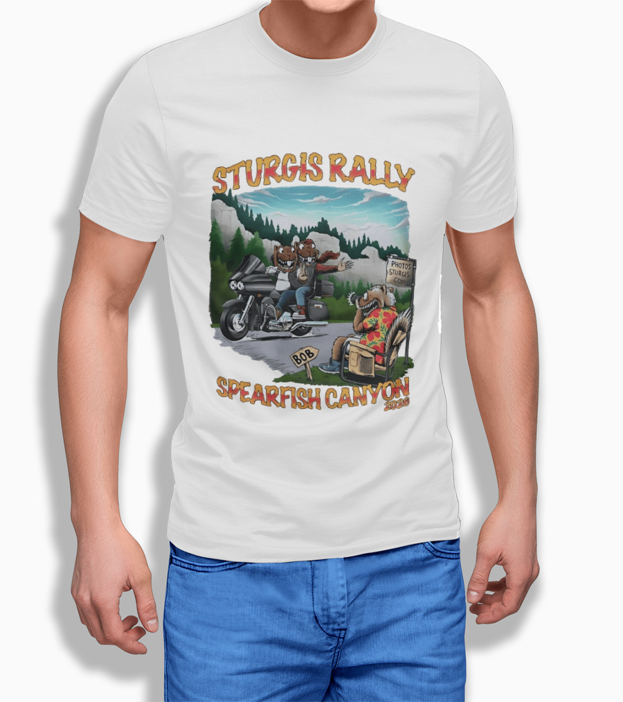 Sturgis Rally 2020 Squirrels Riding Motorcycle Spearfish Canyon T-Shirt