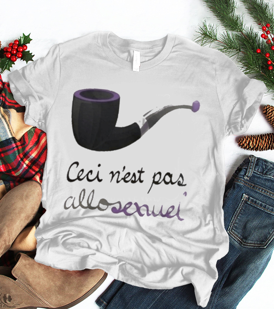 Ceci N'est Pas Allosexeuel Pipe Treachery Of Images T-Shirt