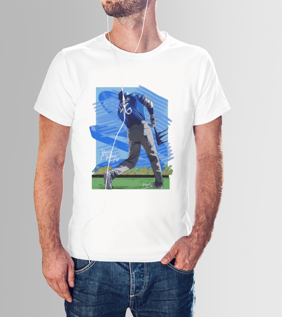 Carlos 76 Happy Fathers Day Baseball Player Sports T-Shirt